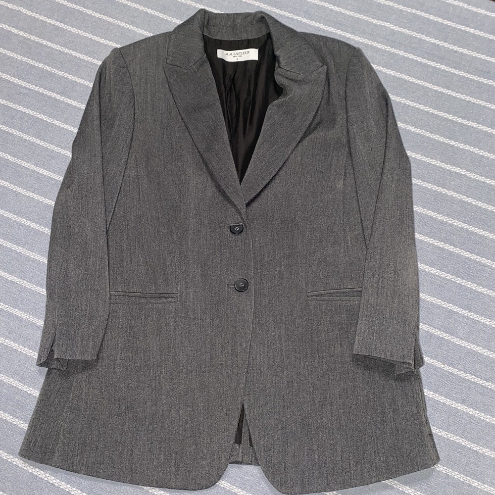 MM Lafleur Size 2 Grey Womens Blazer‎
